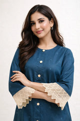 Urban Cut 2 Piece Cotton Embroidered Suit