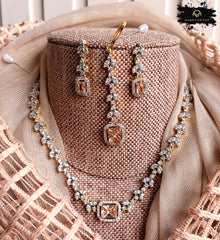 Made For Her-Elanza Zircon Necklace Set - KB1011