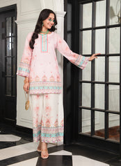 Ahlam By Safa Textile Stitched Co-Ords Lawn Suit-Soft Baby Pink Elegant