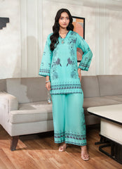 Daily Chic - Ahlam By Safa Textile Stitched 1 Piece Summer Shirt-Mint Green Fresh Look