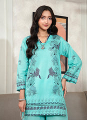 Daily Chic - Ahlam By Safa Textile Stitched 1 Piece Summer Shirt-Mint Green Fresh Look