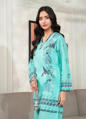 Daily Chic - Ahlam By Safa Textile Stitched 1 Piece Summer Shirt-Mint Green Fresh Look