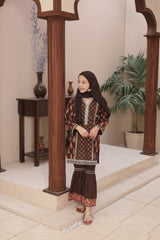 Suntex Stitched 3 Piece Girls Festive Premium Edition Suit-SH-2603