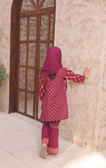 Suntex Stitched 3 Piece Girls Festive Premium Edition Suit-SH-2604