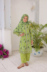 Shifa Girls By Suntex Stitched 3 Piece Emb Premium Kids Suit-SH-2625