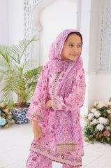 Shifa Girls By Suntex Stitched 3 Piece Emb Premium Kids Suit-SH-2626