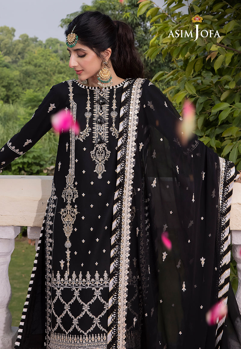 Asim Jofa Abresham '23 Ajab-01 Embroidered Lawn Silk 3 Pcs