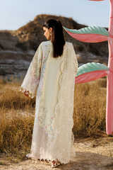 Sunlit Groove By Emaan Adeel Unstitched 3 Piece Luxury Lawn Suit-Blossom Beat