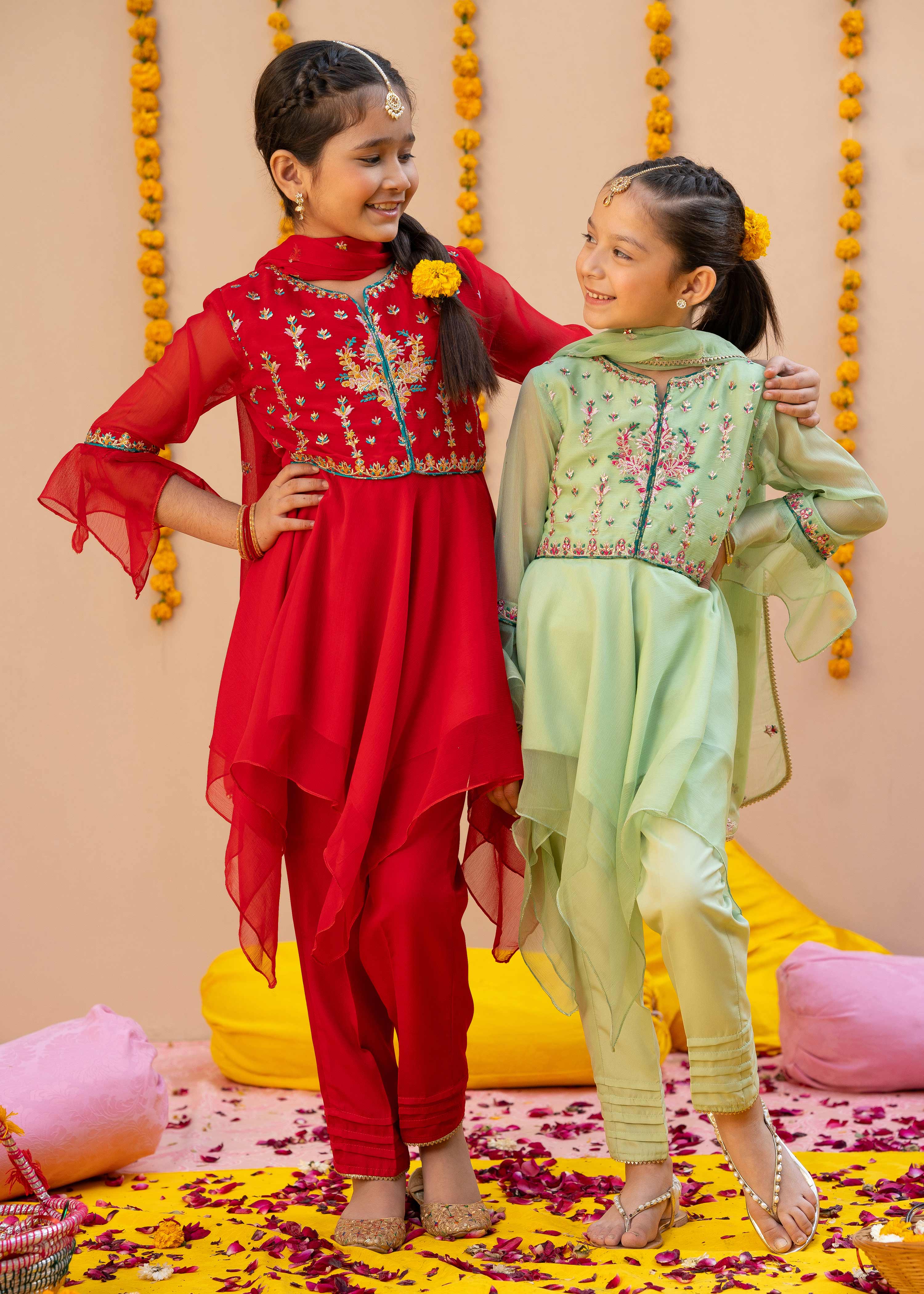 Modest Stitched 3 Piece Kids Formals Collection'2024-Meenah