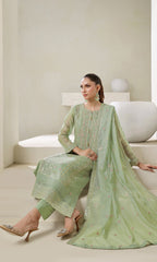 Shamooz Stitched 3 Piece Luxury Festive Eid Collection'2025-Sea Green SE-014