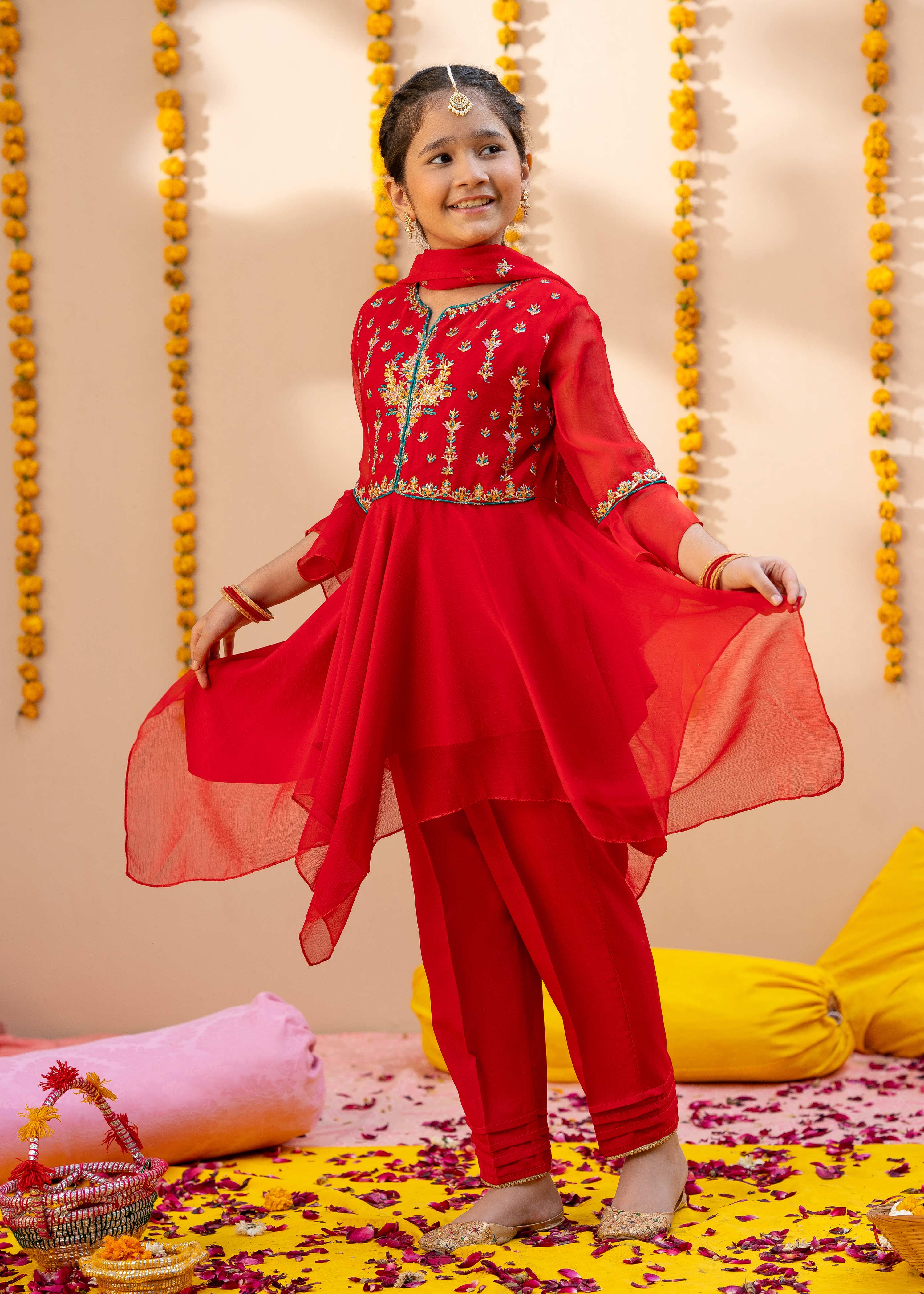 Modest Stitched 3 Piece Kids Formals Collection'2024-Meenah