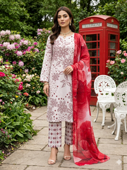 Dr Print 17 By Dr Haris Unstitched 3 Piece Lawn Suit-DPR-0163