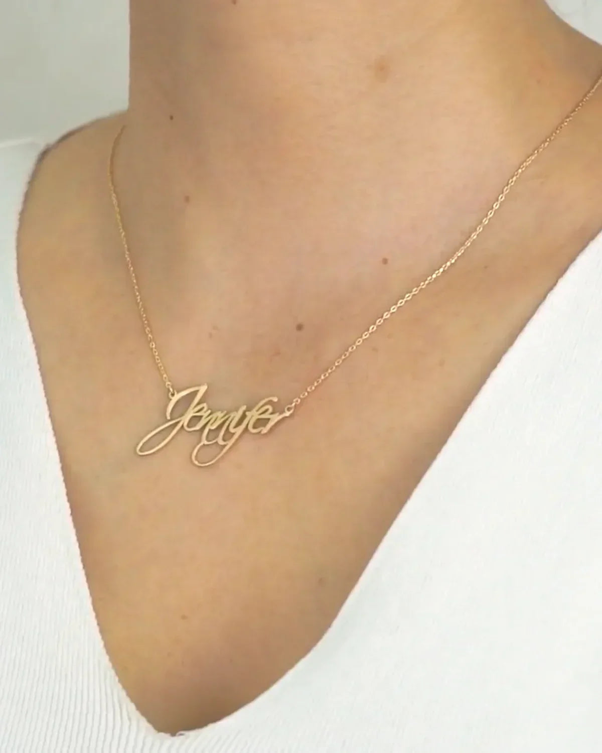 Personalized Name Necklace - Golden - Zeesy Jewellery