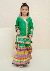 Mah e Noor By Modest Stitched 3 Piece Formals Collection-Green