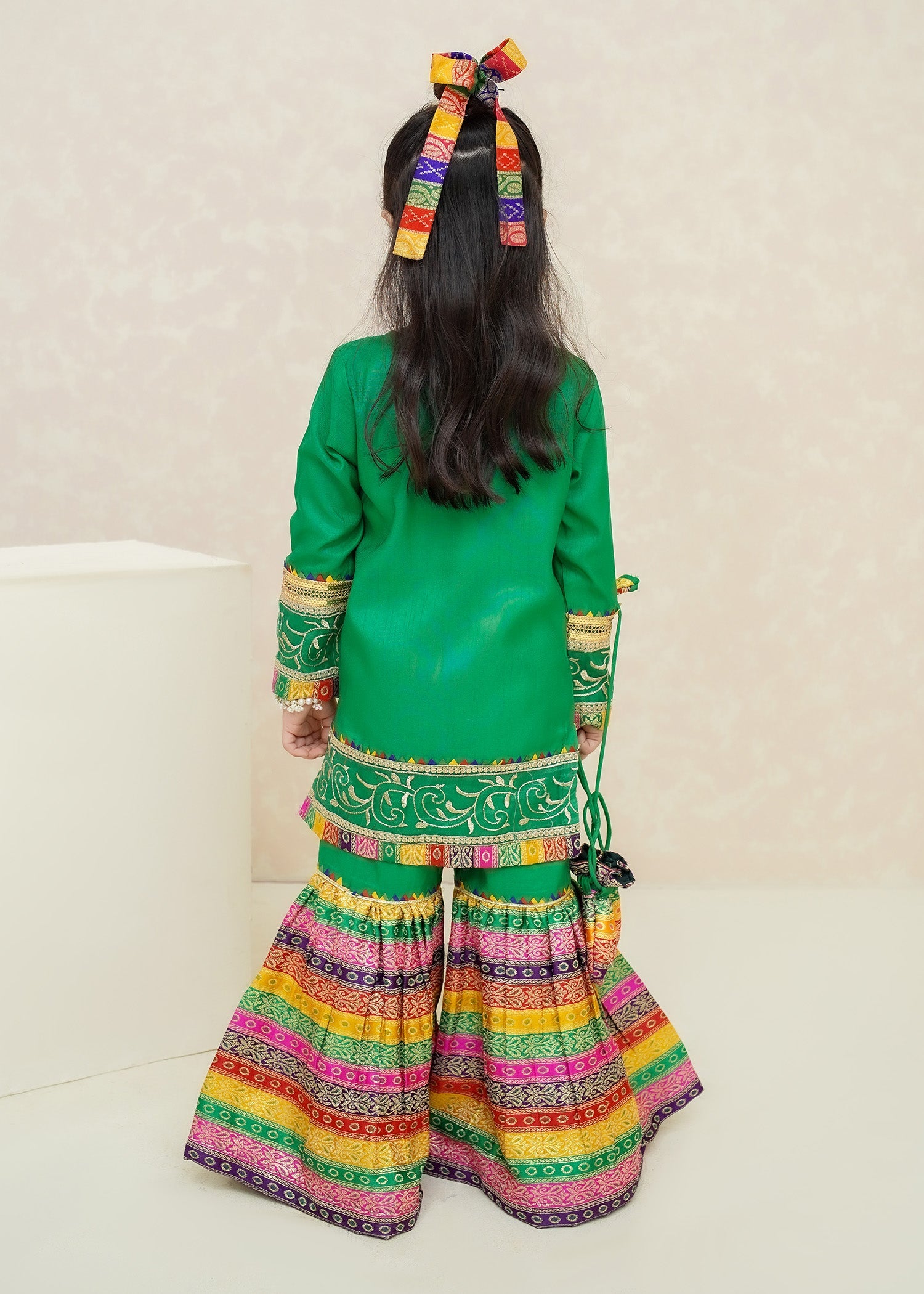 Mah e Noor By Modest Stitched 3 Piece Formals Collection-Green