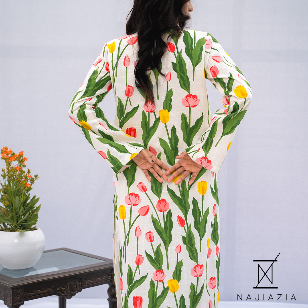 Najia Zia Stitched 2 Piece Lawn Collection'2025-Tulip