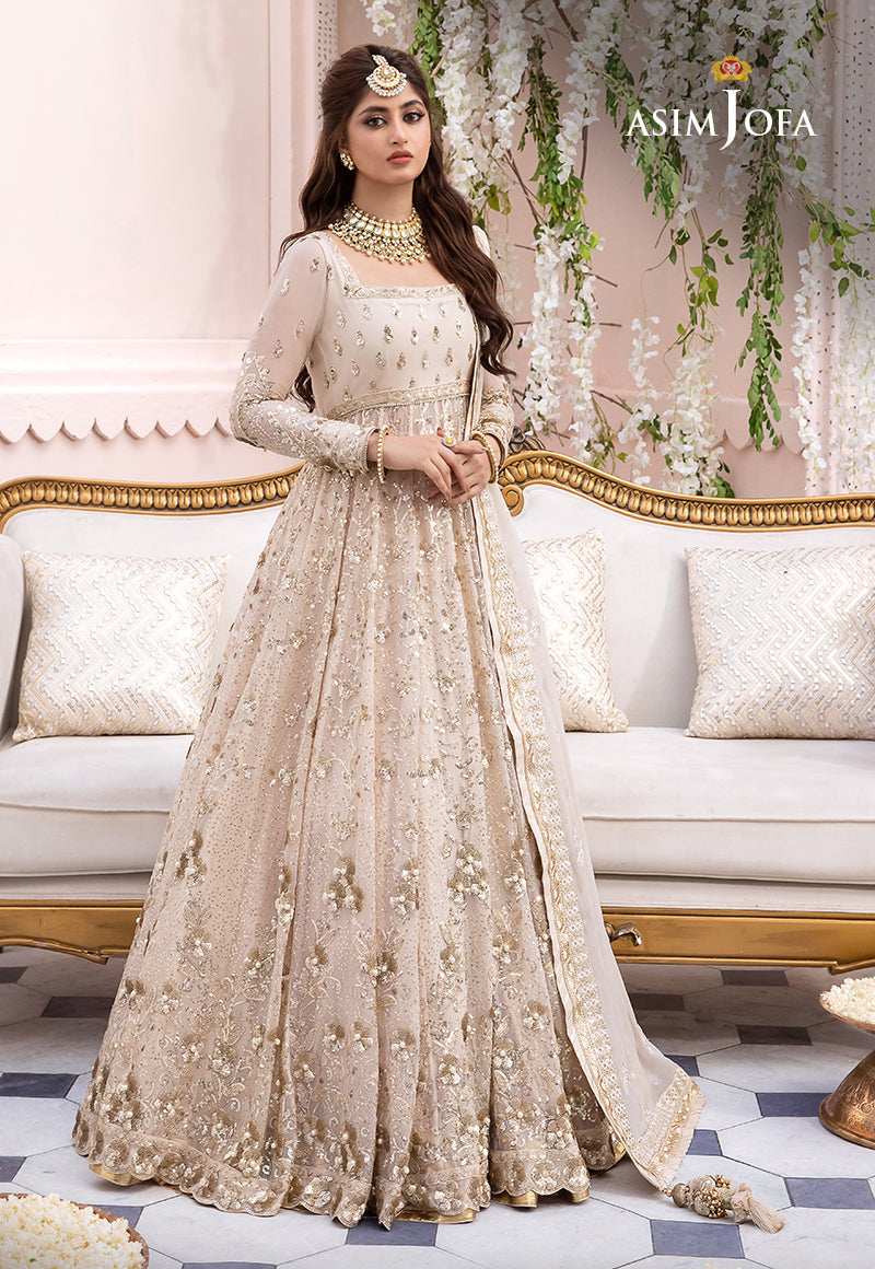 Asim Jofa Designers Limited Edition Ajccd-02 Embroidered Chiffon Stitched 3 Pcs