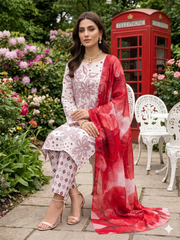 Dr Print 17 By Dr Haris Unstitched 3 Piece Lawn Suit-DPR-0163