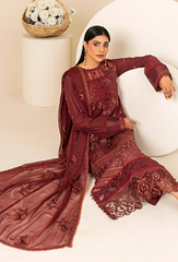 Flora By Humdum Unstitched 3 Piece Emb Lawn Collection'2024-FS-05