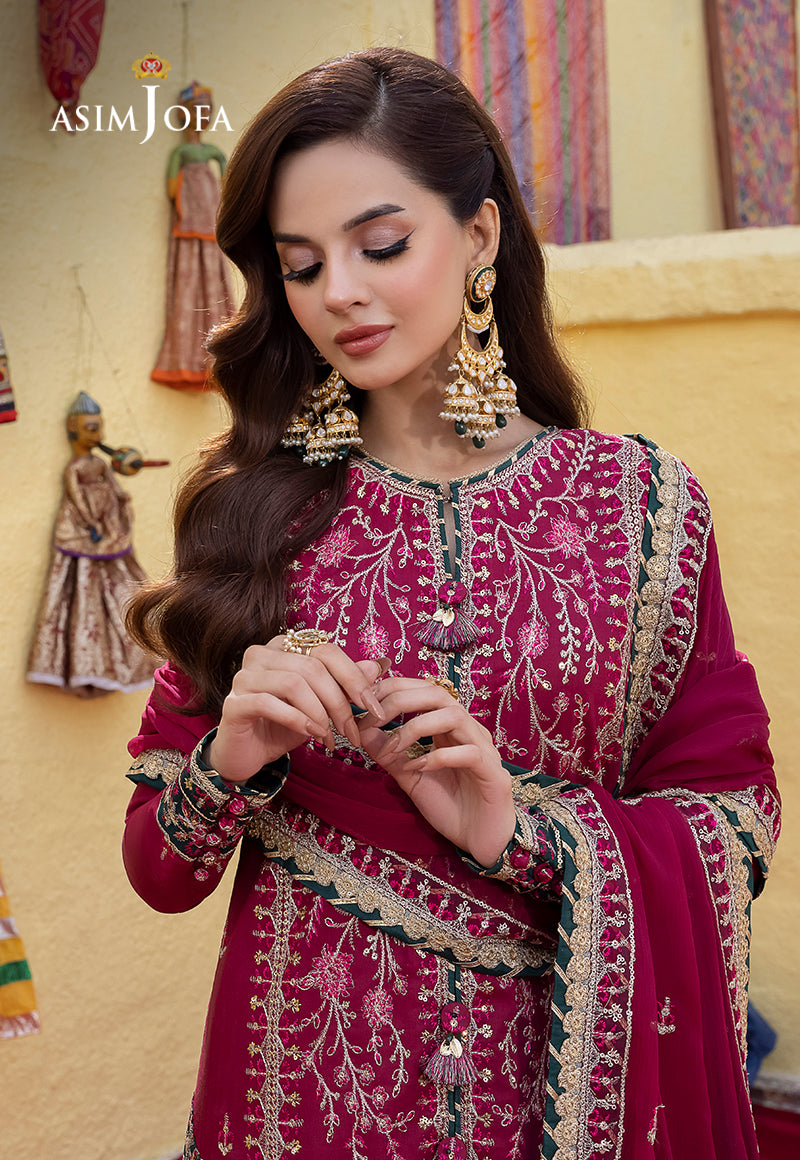 Asim Jofa Abresham '23 Ajab-12 Embroidered Lawn Silk 3 Pcs