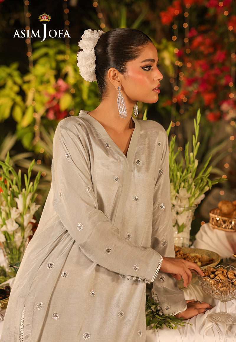 Asim Jofa Essential Pret Drop 8 Ajpb-172 Embroidered Raw Silk 2Pc