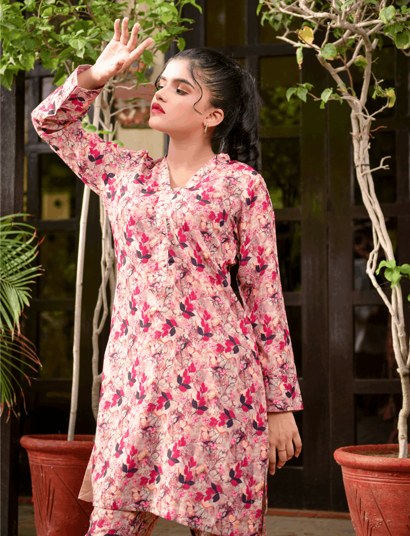 Florals & Printed By Hadar Official Stitched 3 Piece Lawn Collection-Ember - 3 PC printed