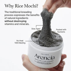 Arencia Black Tea Rice Mochi Cleanser, 120g