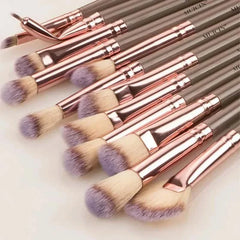 Muicin-Vegan Eyebrow Brush Set With Pouch - 12 Pieces