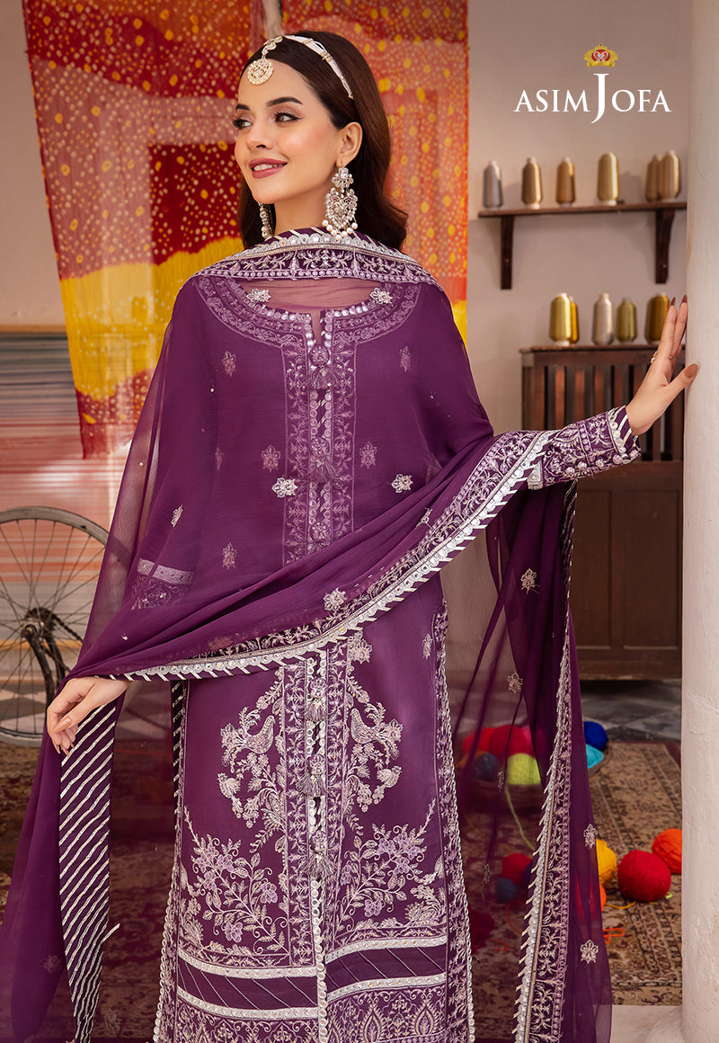 Asim Jofa Abresham '23 Ajab-08 Embroidered Lawn Silk 3 Pcs