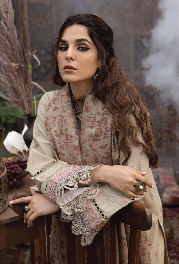 Denara By Humdum Unstitched 3 Piece Winter Shawl Collection'2024