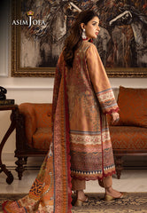 Asim Jofa Aira & Asra Winter Shawl Collection Ajiw-10 Embroidered Karandi 3 Pcs