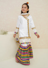 Mah e Noor By Modest Stitched 3 Piece Formals Collection-White