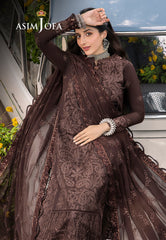 Asim Jofa Shadow Work '23 Ajsw-04 Embroidered Paper Cotton 3 Pcs