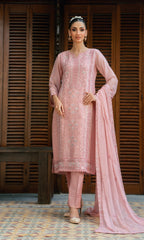 Shamooz Stitched 3 Piece Formals Collection'2025-Dusty Mauve SEM-0833