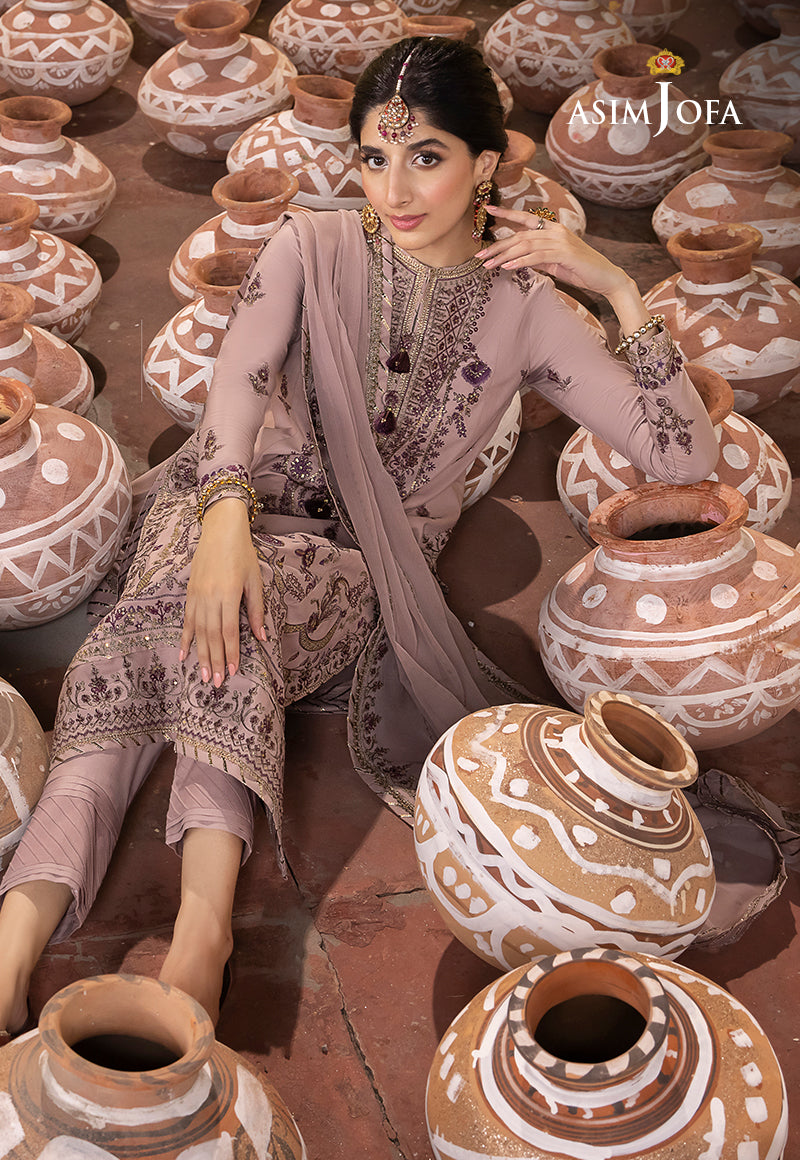 Asim Jofa Abresham '23 Ajab-06 Embroidered Lawn Silk 3 Pcs