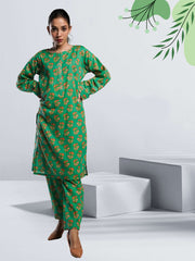 Ahlam Soft Cambric Stitched-Allover Co ord Set Collection'2024