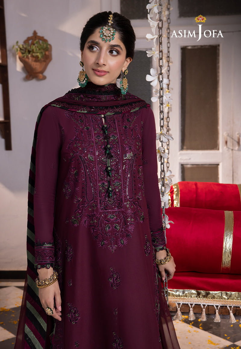 Asim Jofa Abresham '23 Ajab-05 Embroidered Lawn Silk 3 Pcs