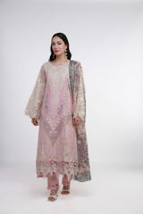 Gulmina Unstitched 3 Piece Luxury Lawn Vol-02 Suit-Pink Scapolite