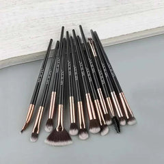 Muicin-Rose Gold & Black Eye Brush Collection - 12 Pieces