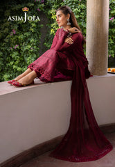 Asim Jofa Shadow Work '23 Ajsw-02 Embroidered Poly Viscose 3 Pcs