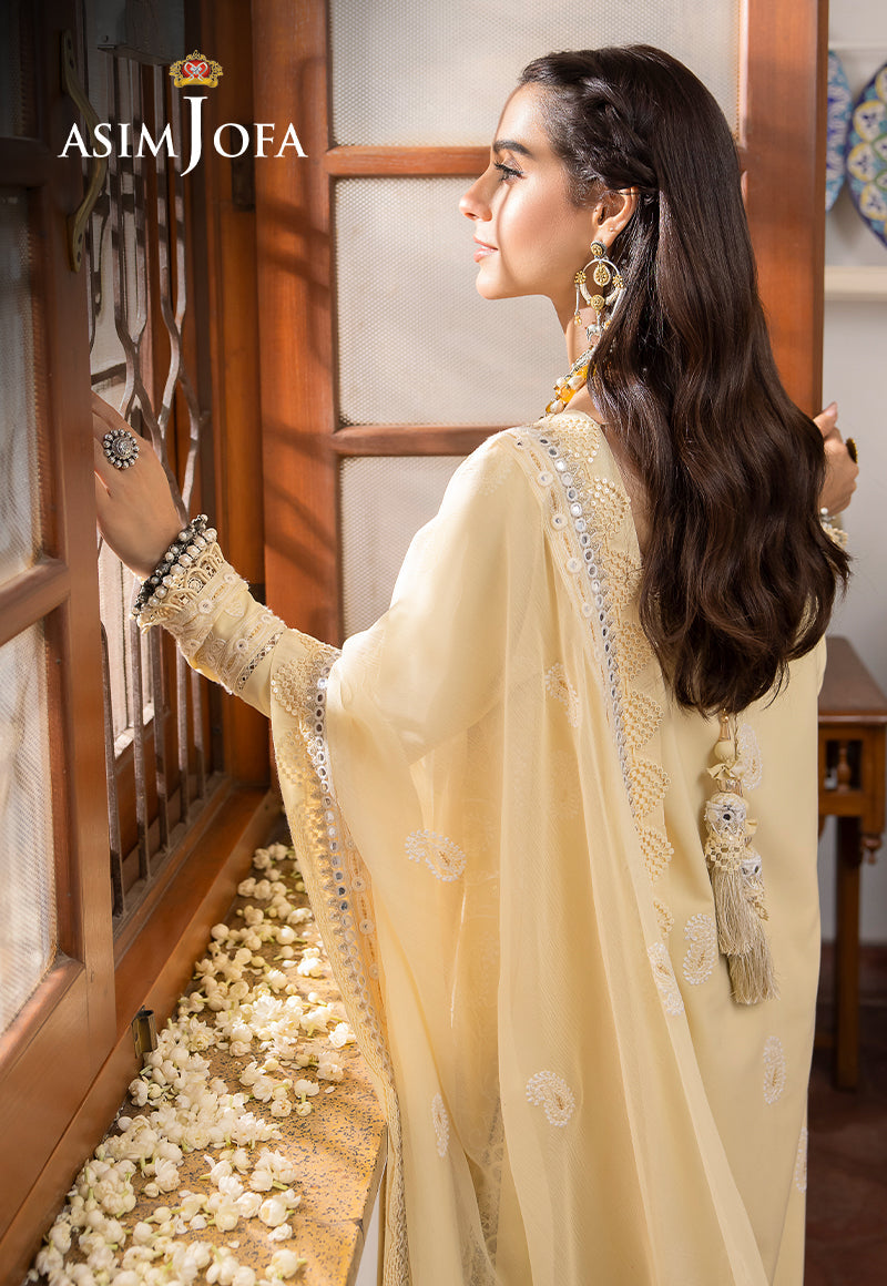 Asim Jofa Shadow Work '23 Ajsw-09 Embroidered Lawn Silk 3 Pcs