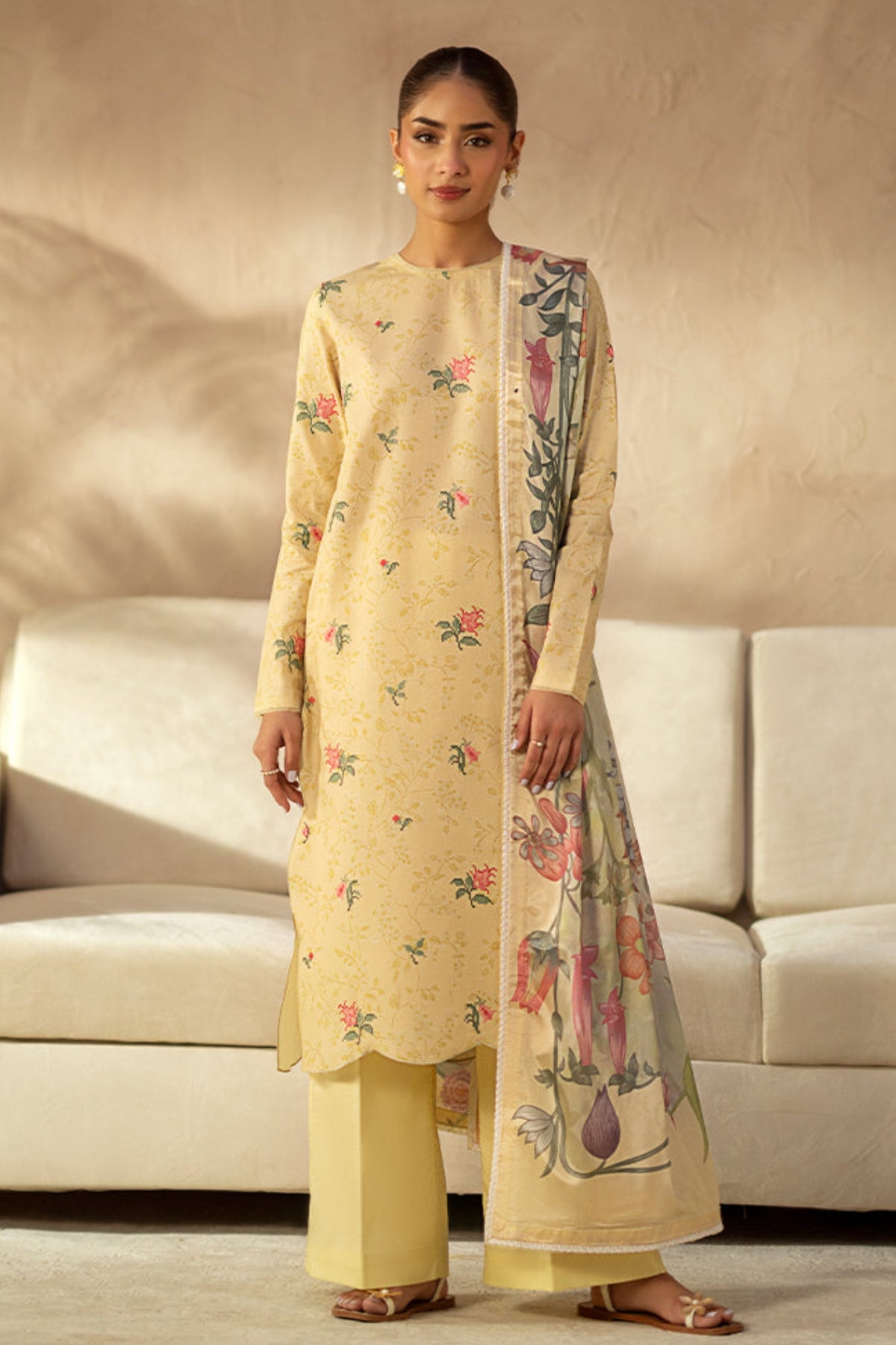 Ilara By Seran Unstitched 3 Piece Digital Printed Cambric Edit Collection'2024-02-Citrine