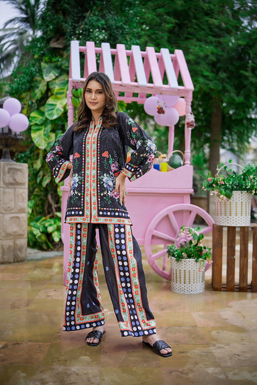 Sip N Style by Opole Stitched 2 Piece Summer Collection'2025-Midnight Sangria
