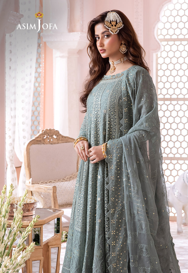 Asim Jofa Chandni '23 Ajcc-07 Designers Stitched Embroidered Chiffon 3 Pcs