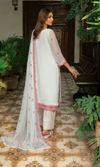 Morbagh By Shamooz Stitched 3 Piece Formals Collection'2025-Crystal White SEM-0791