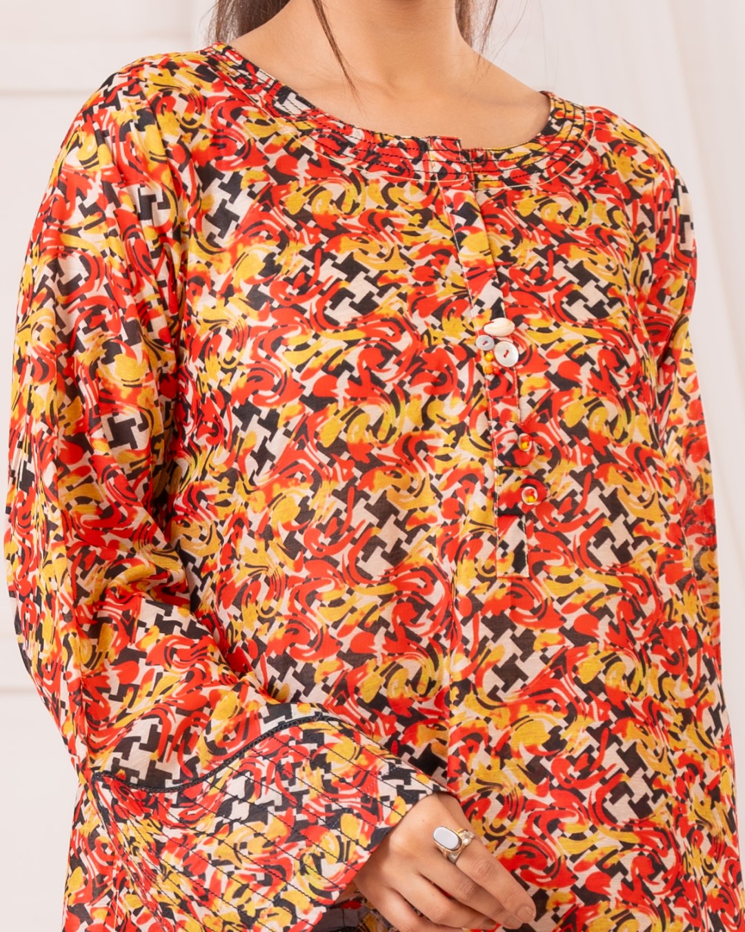 Ayla Studio Stitched PRINTED ESSENTIAL 2PC - Misty Colours