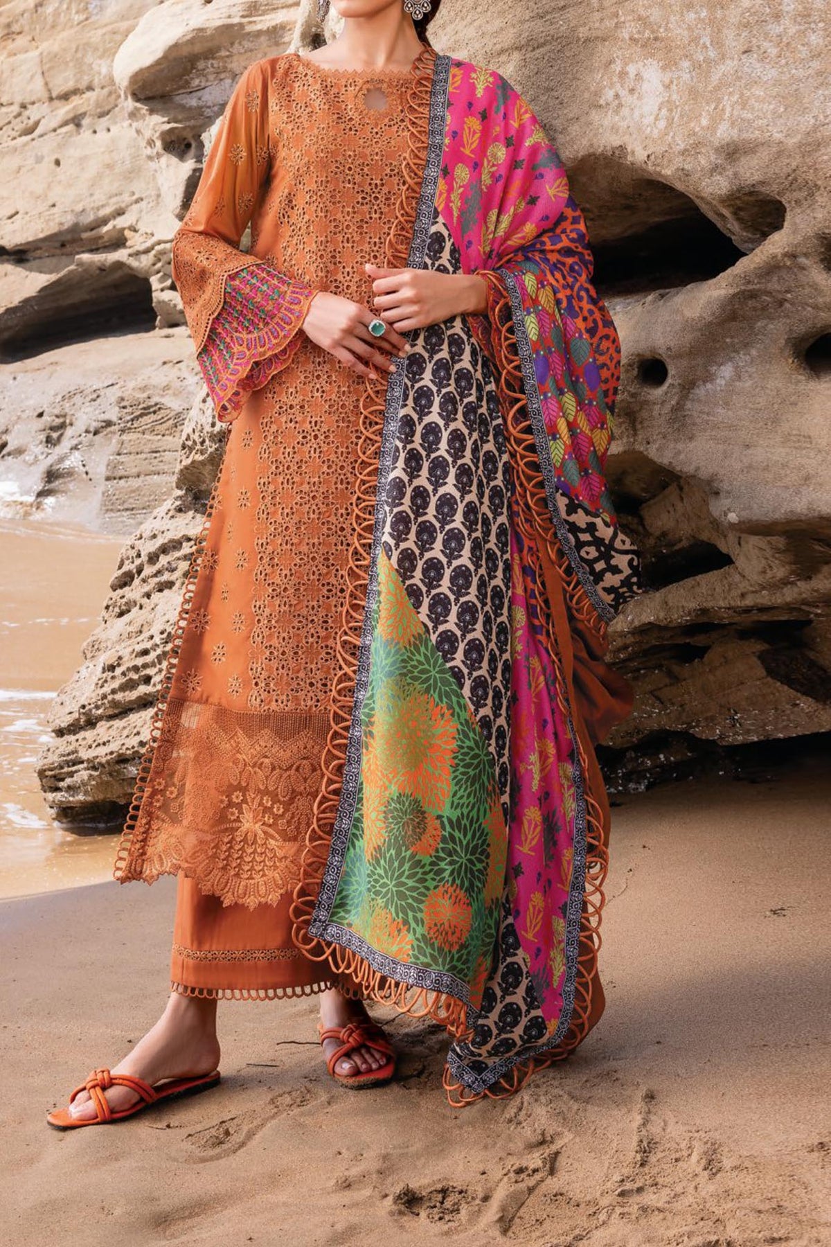 Zainab Chottani Unstitched 3 Piece Luxury Chikankari Collection'2024-04-A-Naysa