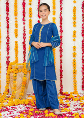 Modest Stitched 3 Piece Kids Formals Collection'2024-Falak