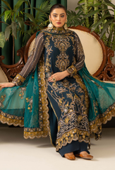 House Of Chiffon By Humdum Unstitched 3 Piece Luxury Formals Collection'2024-D04