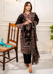 Meerak Stitched 3 Piece Emb Lawn Suit-Lael